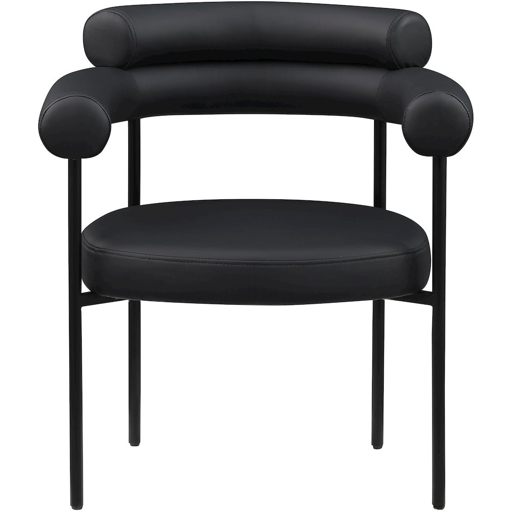 Blake Black Vegan Leather Dining Chair, Set of 2. Picture 2