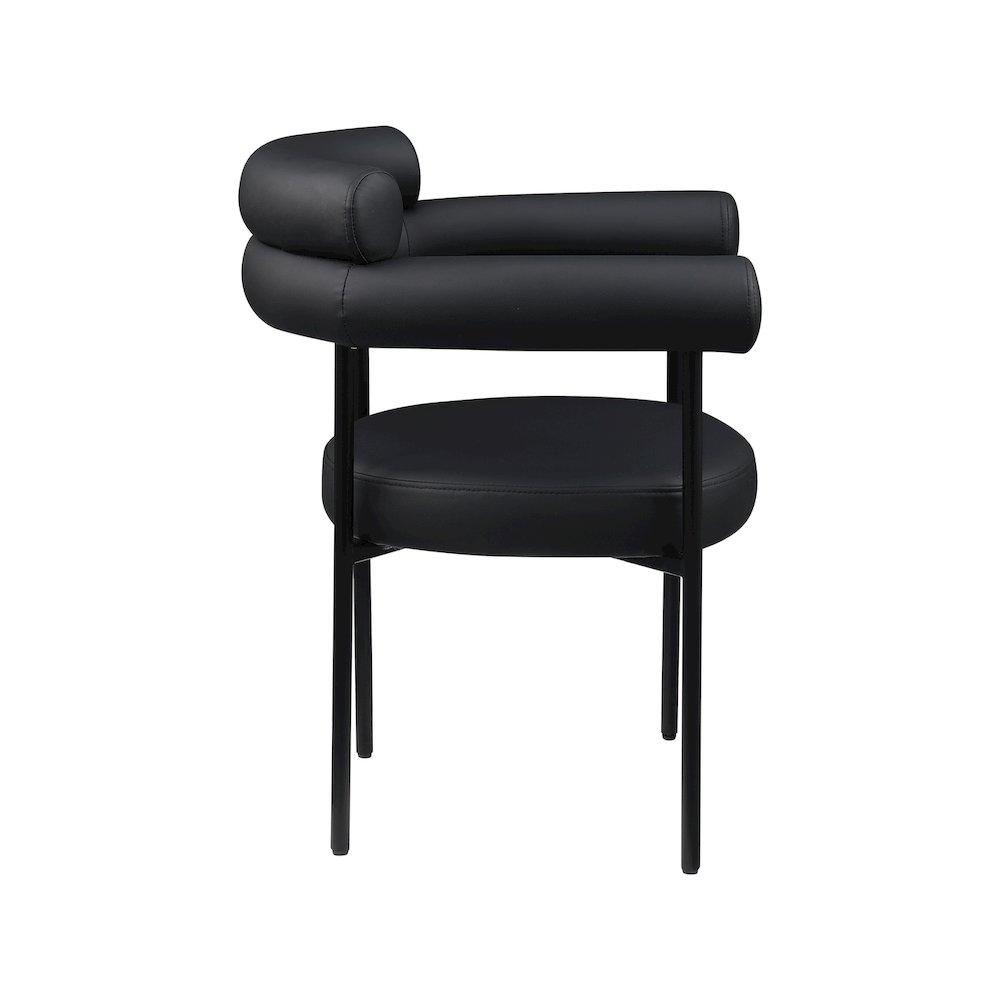 Blake Black Vegan Leather Dining Chair, Set of 2. Picture 3