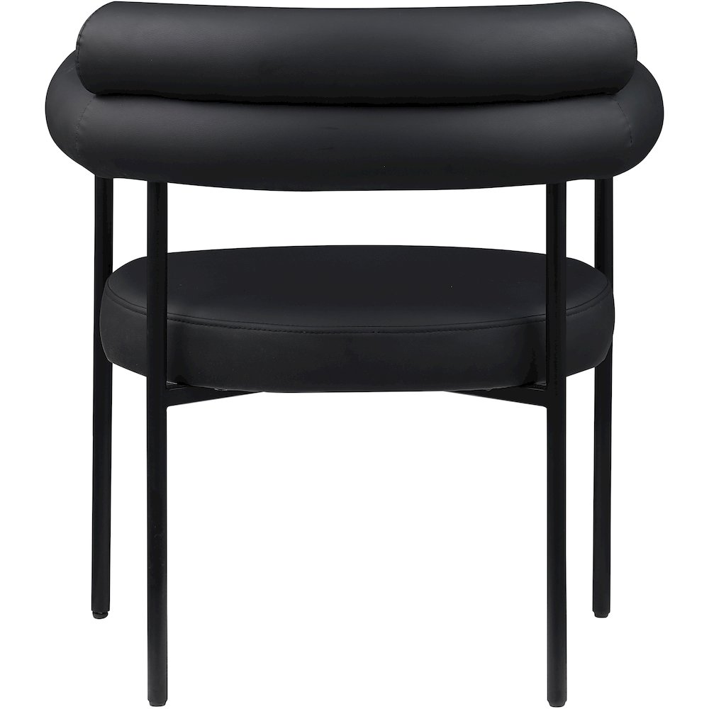 Blake Black Vegan Leather Dining Chair, Set of 2. Picture 4