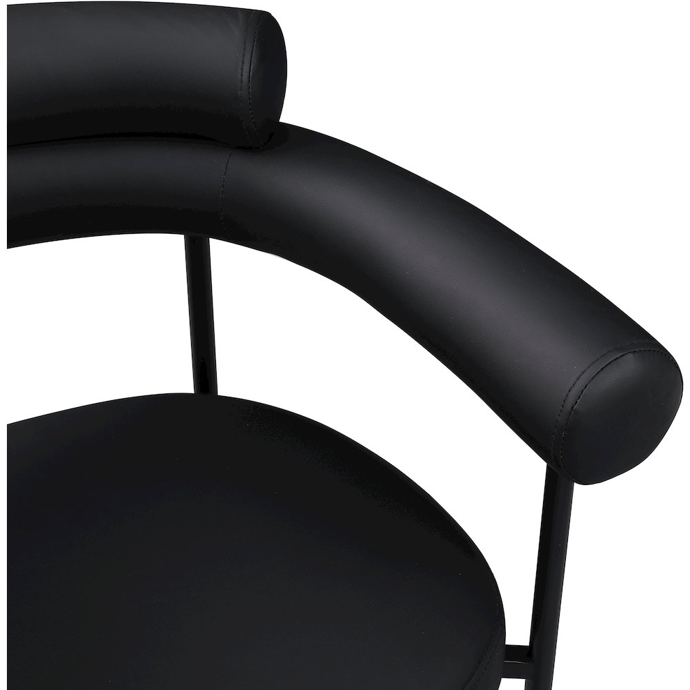 Blake Black Vegan Leather Dining Chair, Set of 2. Picture 6