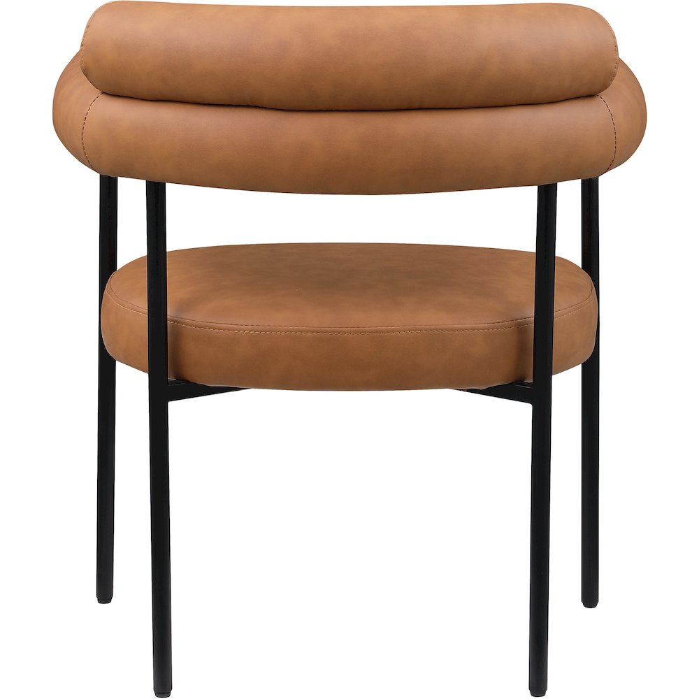 Blake Cognac Vegan Leather Dining Chair, Set of 2. Picture 4
