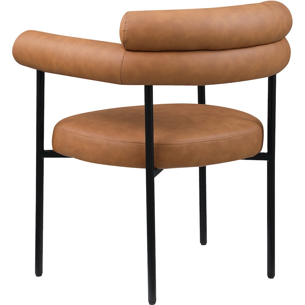 Blake Cognac Vegan Leather Dining Chair, Set of 2. Picture 5