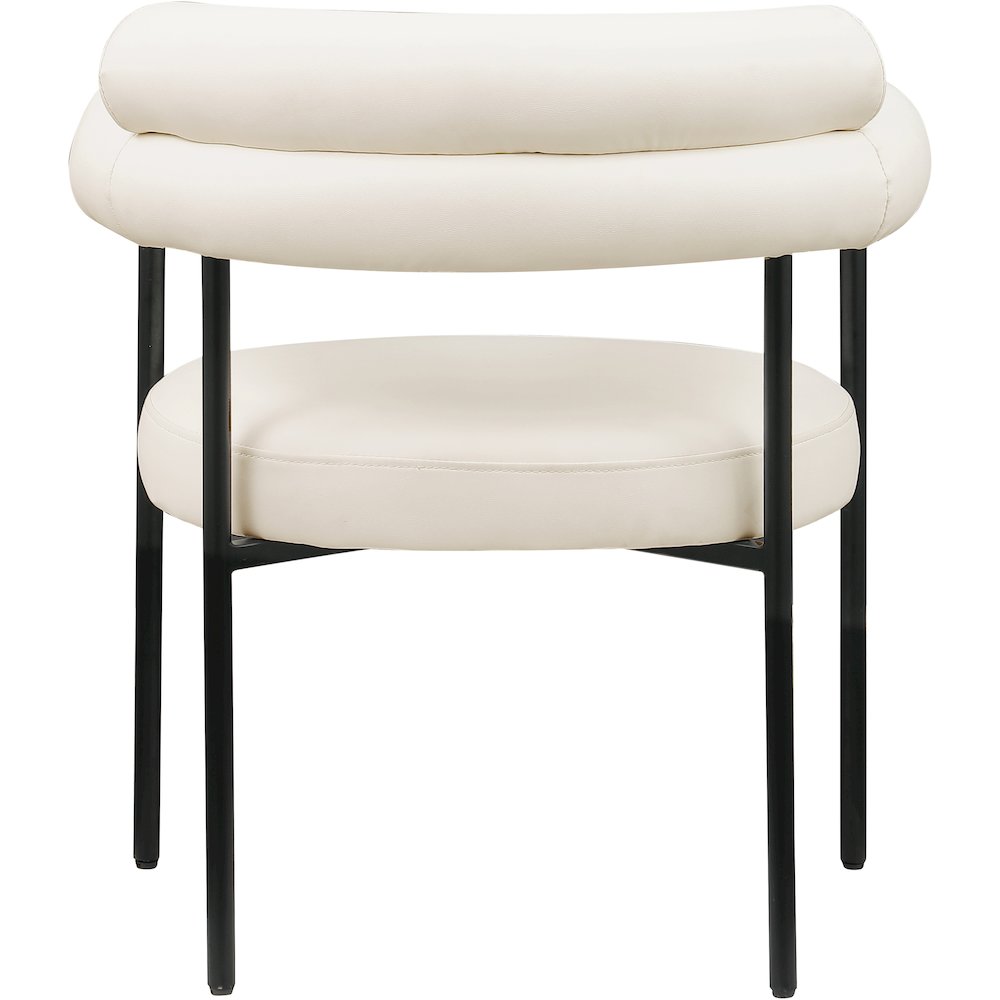 Blake Cream Vegan Leather Dining Chair, Set of 2. Picture 4
