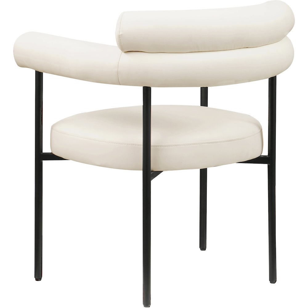 Blake Cream Vegan Leather Dining Chair, Set of 2. Picture 5
