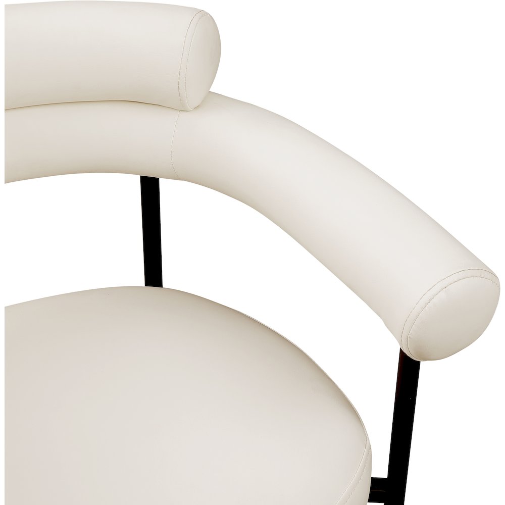 Blake Cream Vegan Leather Dining Chair, Set of 2. Picture 6
