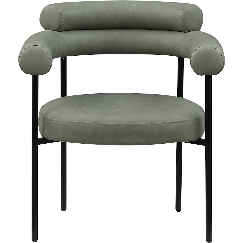 Blake Green Vegan Leather Dining Chair, Set of 2. Picture 2