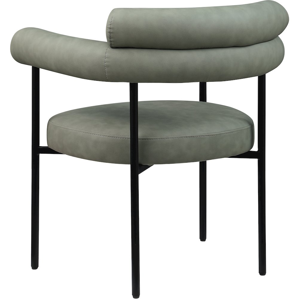 Blake Green Vegan Leather Dining Chair, Set of 2. Picture 5