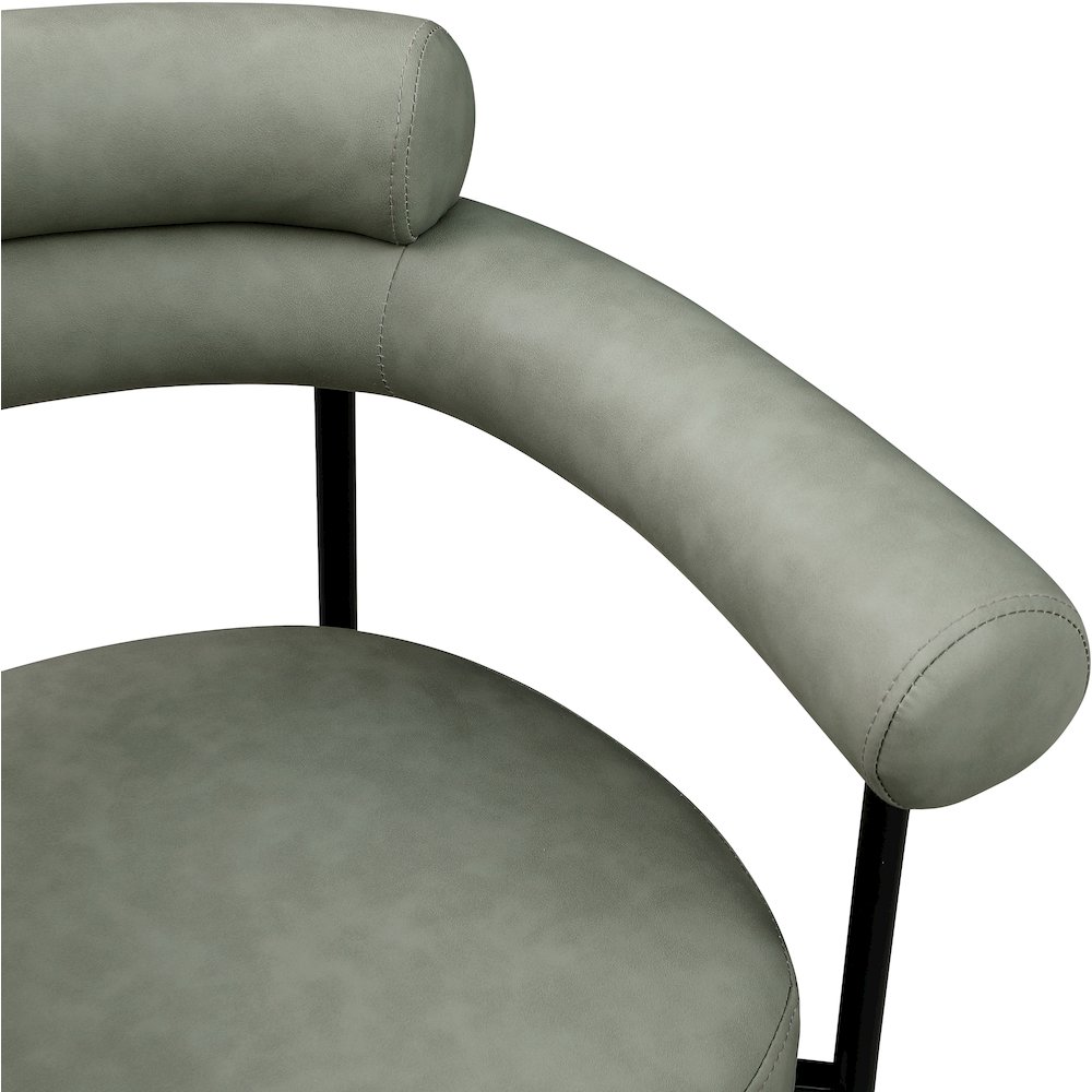 Blake Green Vegan Leather Dining Chair, Set of 2. Picture 6