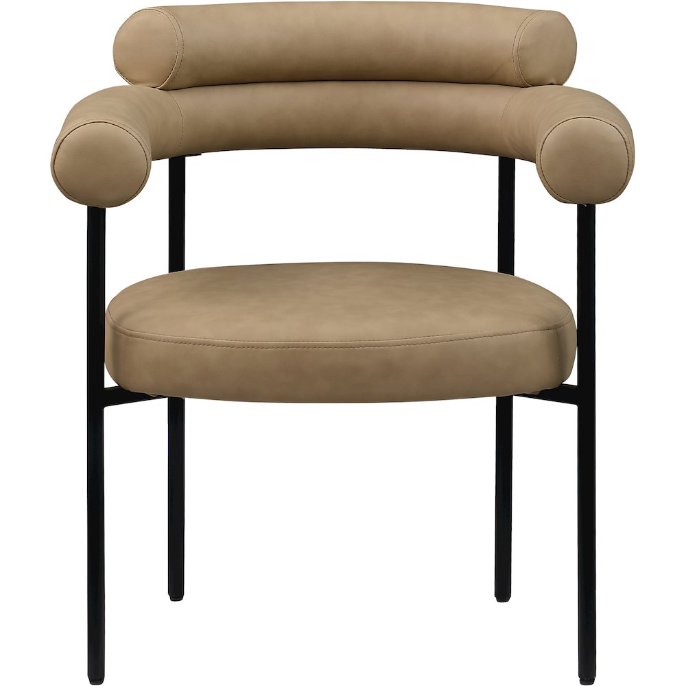 Blake Tan Vegan Leather Dining Chair, Set of 2. Picture 2