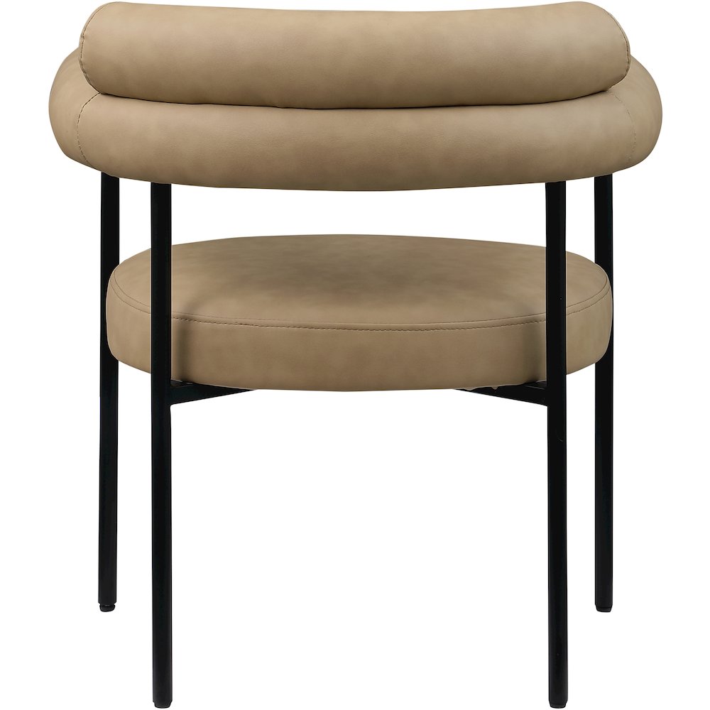 Blake Tan Vegan Leather Dining Chair, Set of 2. Picture 4