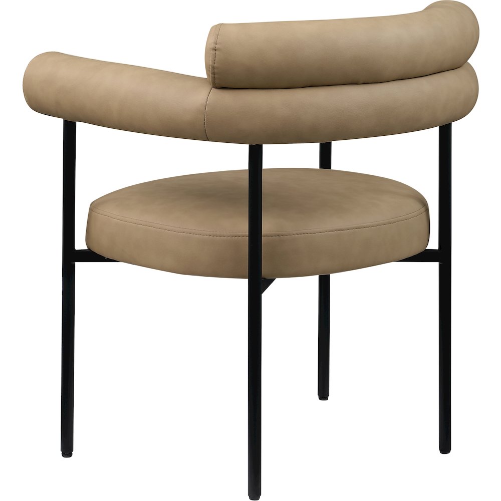 Blake Tan Vegan Leather Dining Chair, Set of 2. Picture 5