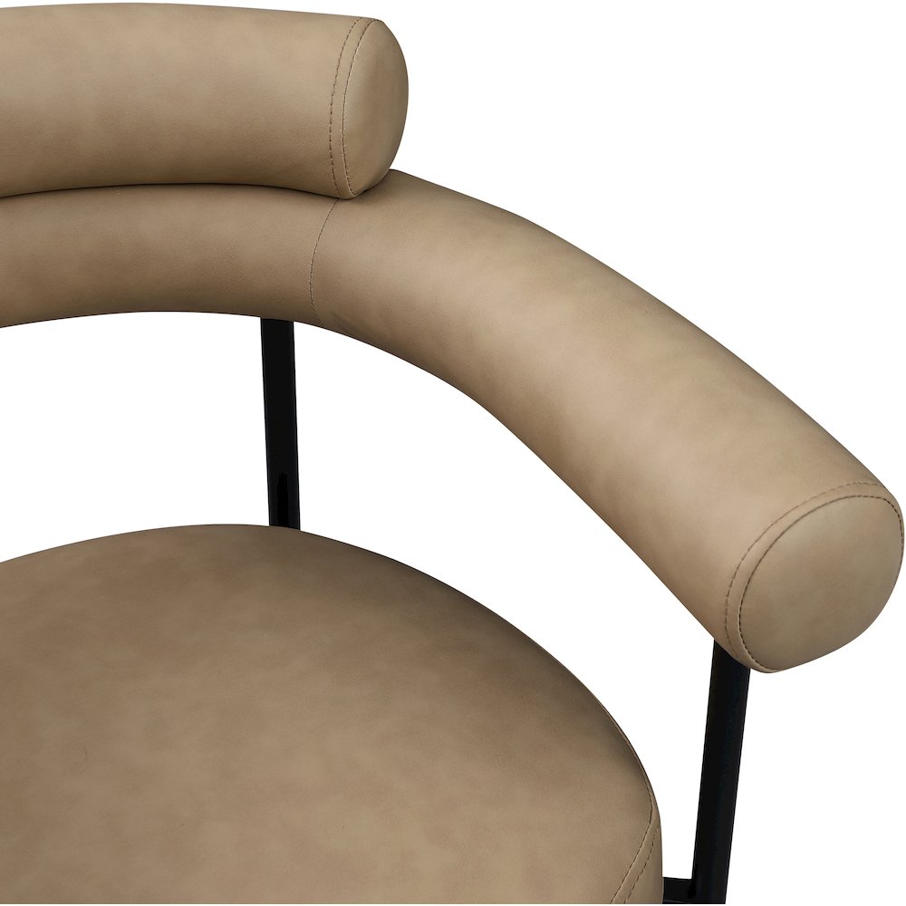Blake Tan Vegan Leather Dining Chair, Set of 2. Picture 6
