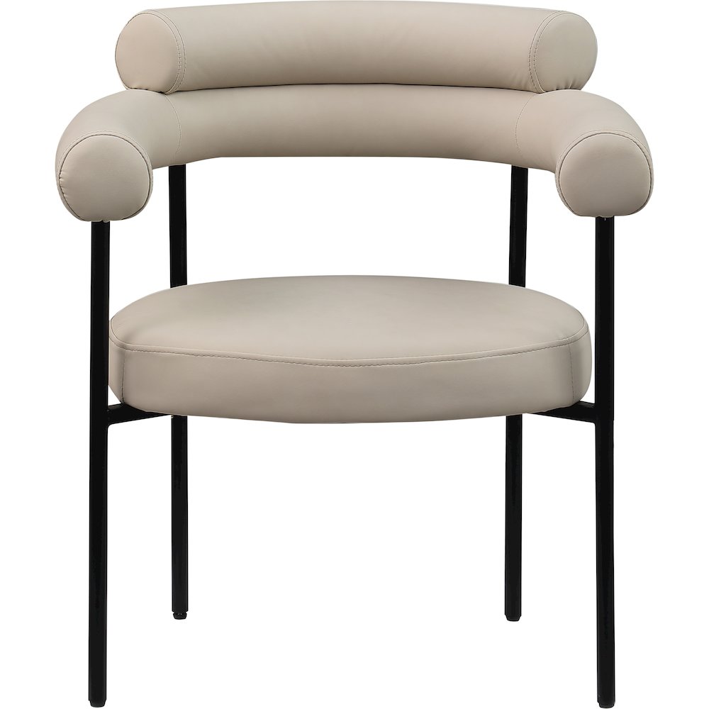 Blake Taupe Vegan Leather Dining Chair, Set of 2. Picture 2