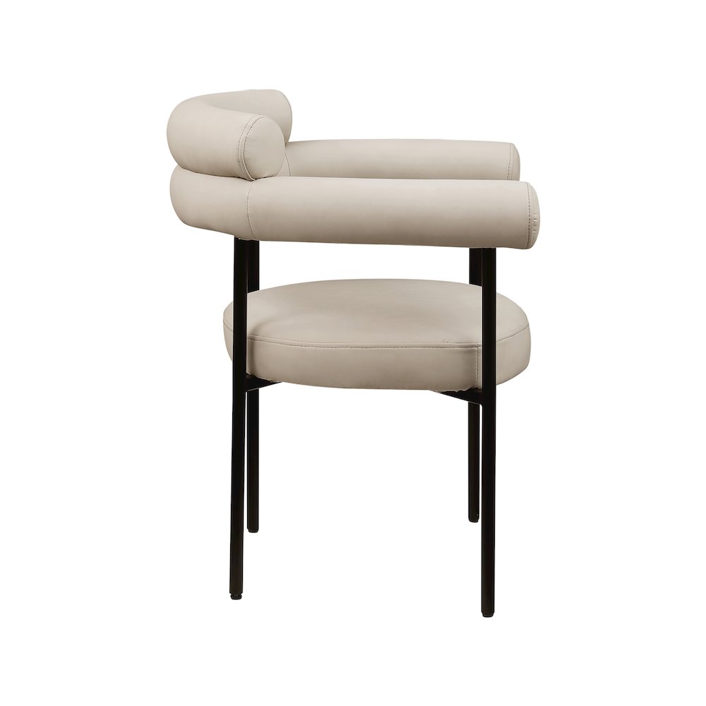 Blake Taupe Vegan Leather Dining Chair, Set of 2. Picture 3