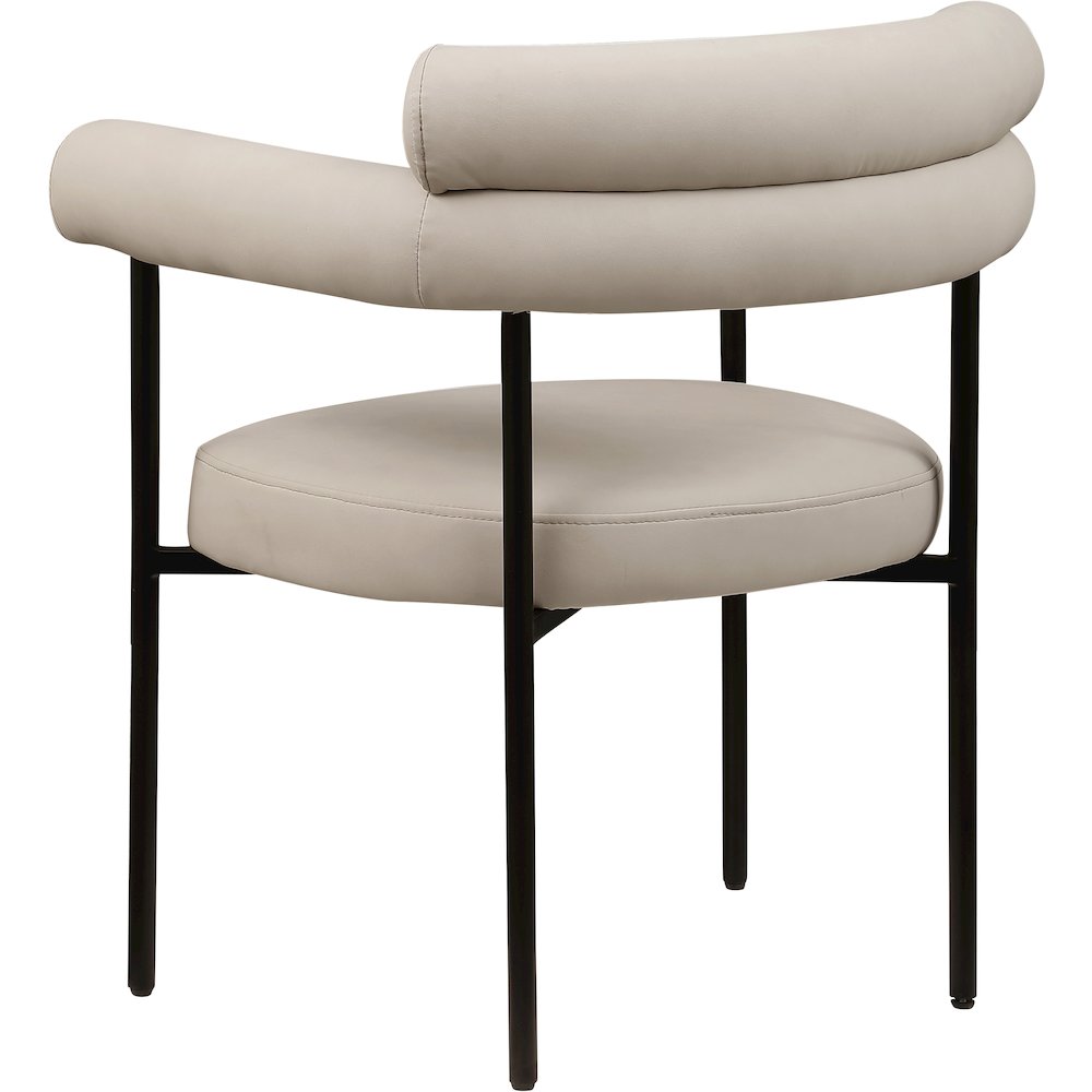 Blake Taupe Vegan Leather Dining Chair, Set of 2. Picture 5