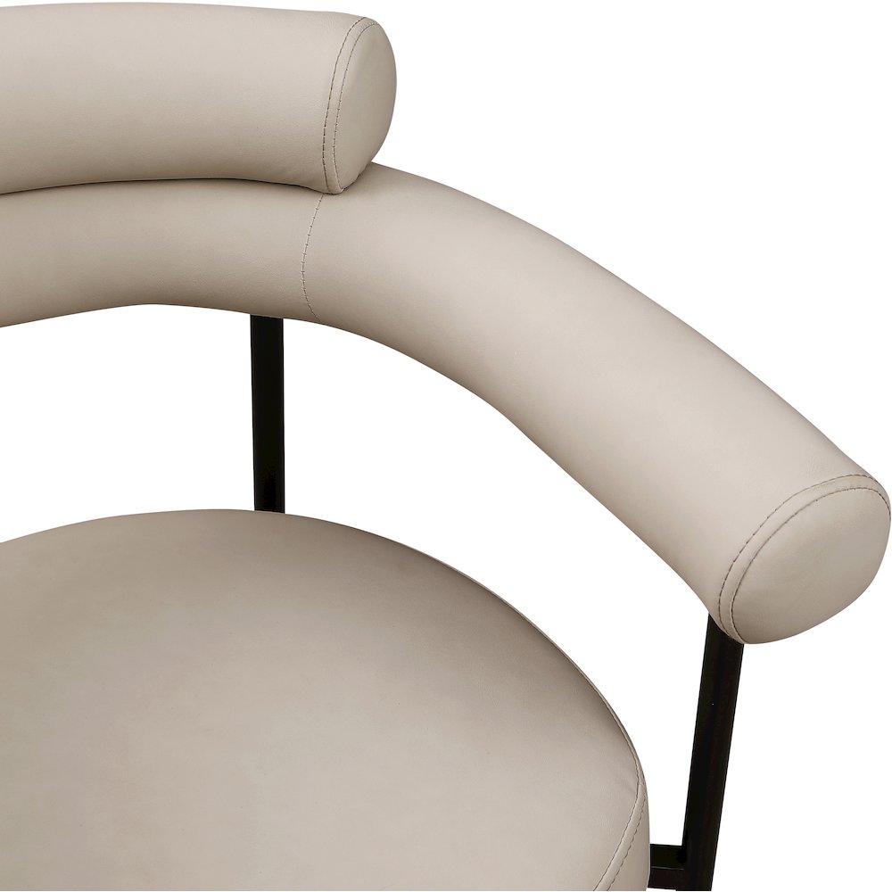 Blake Taupe Vegan Leather Dining Chair, Set of 2. Picture 6