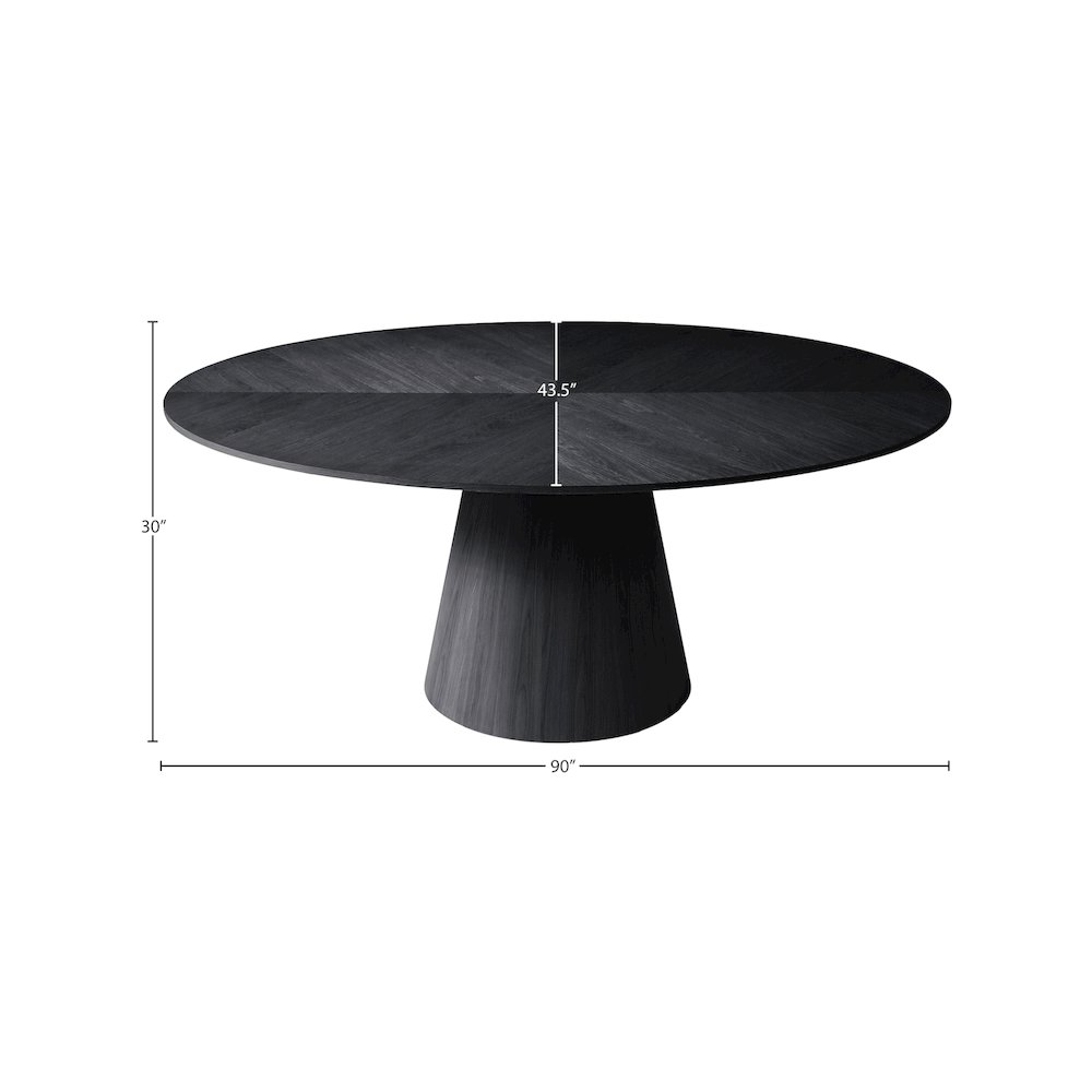 Gavin Black Dining Table. Picture 7