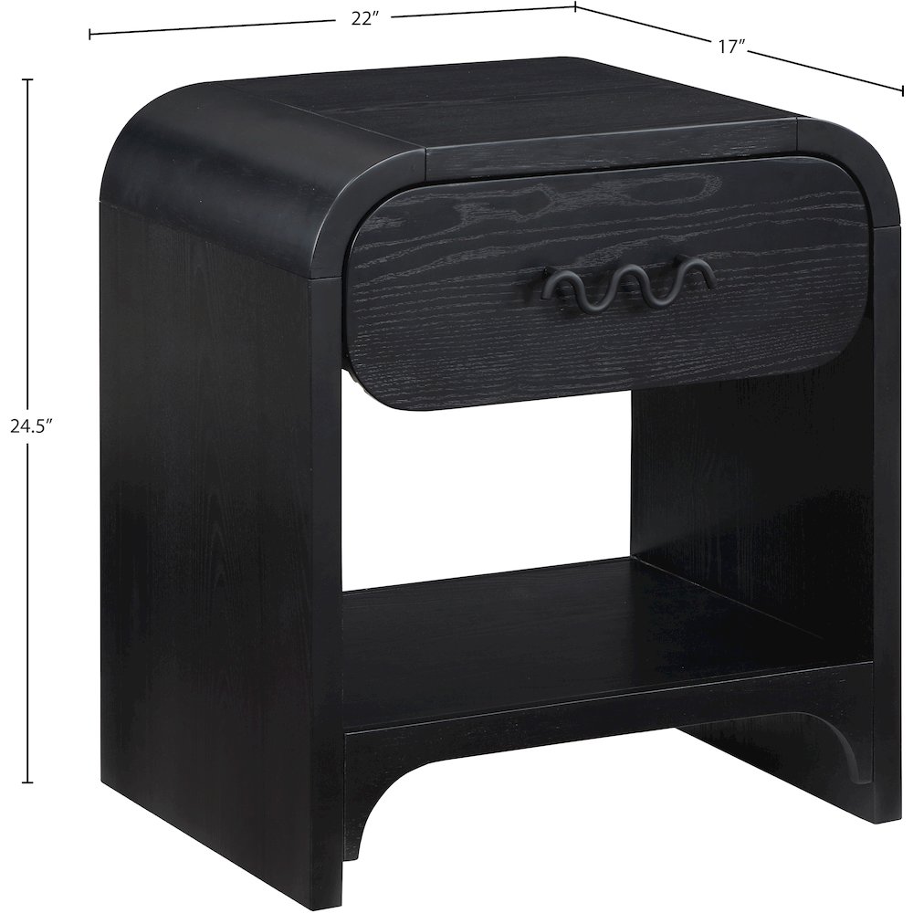 Hayes Black Night Stand / Side Table. Picture 9
