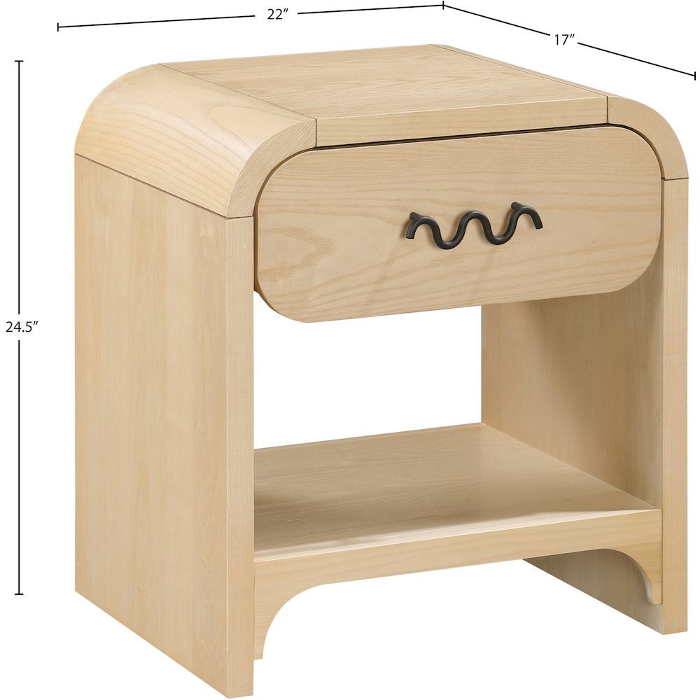 Hayes Natural Night Stand / Side Table. Picture 9