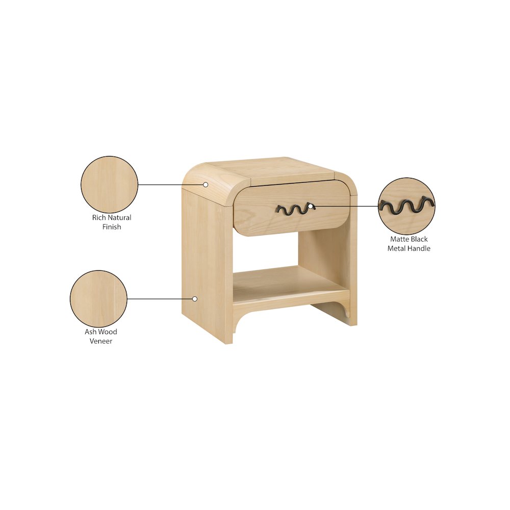 Hayes Natural Night Stand / Side Table. Picture 10