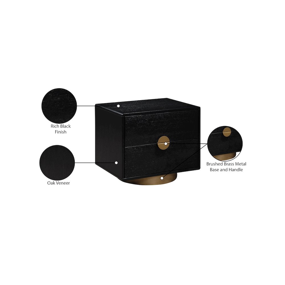 Wade Black Night Stand / Side Table. Picture 10