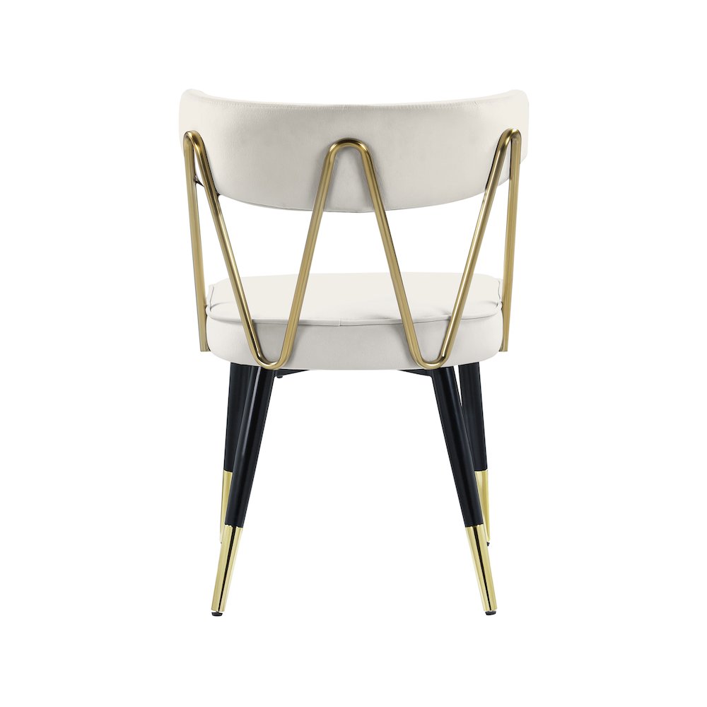 Rheingold Cream Velvet Dining Chair, Set of 2. Picture 3