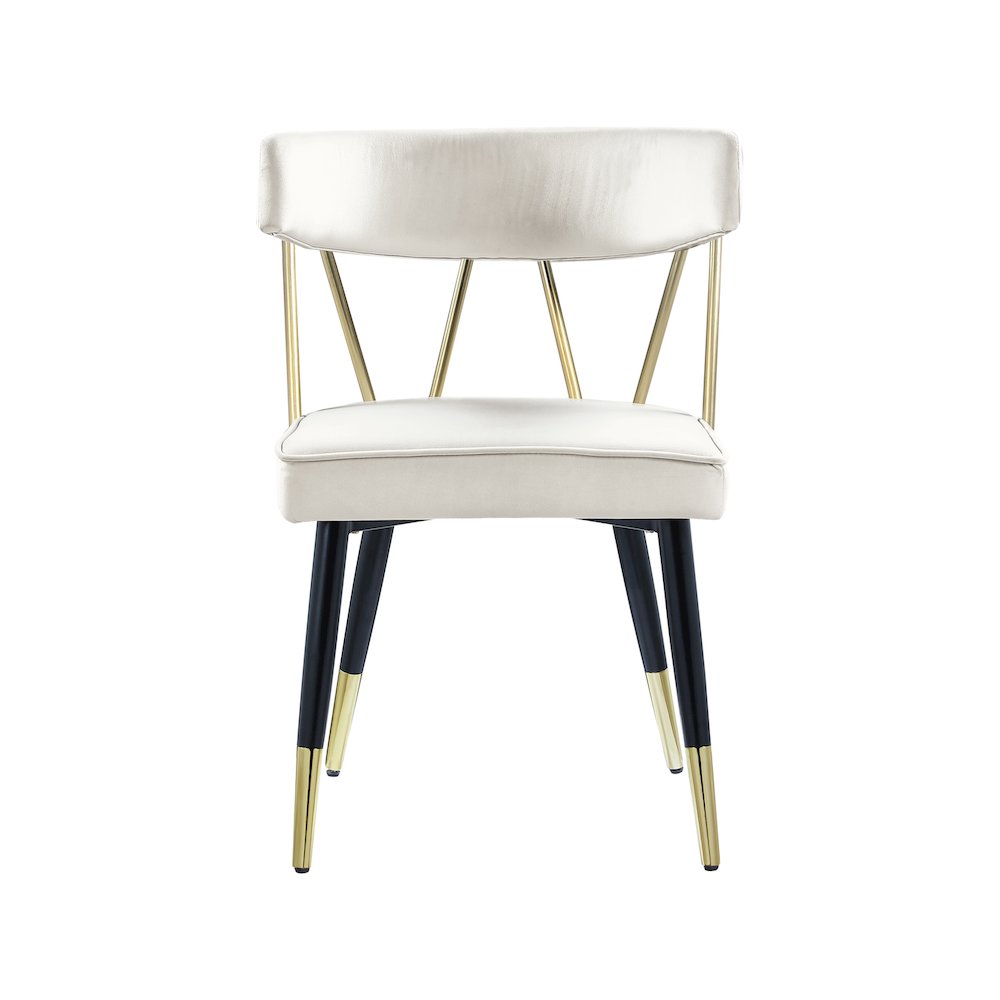 Rheingold Cream Velvet Dining Chair, Set of 2. Picture 4