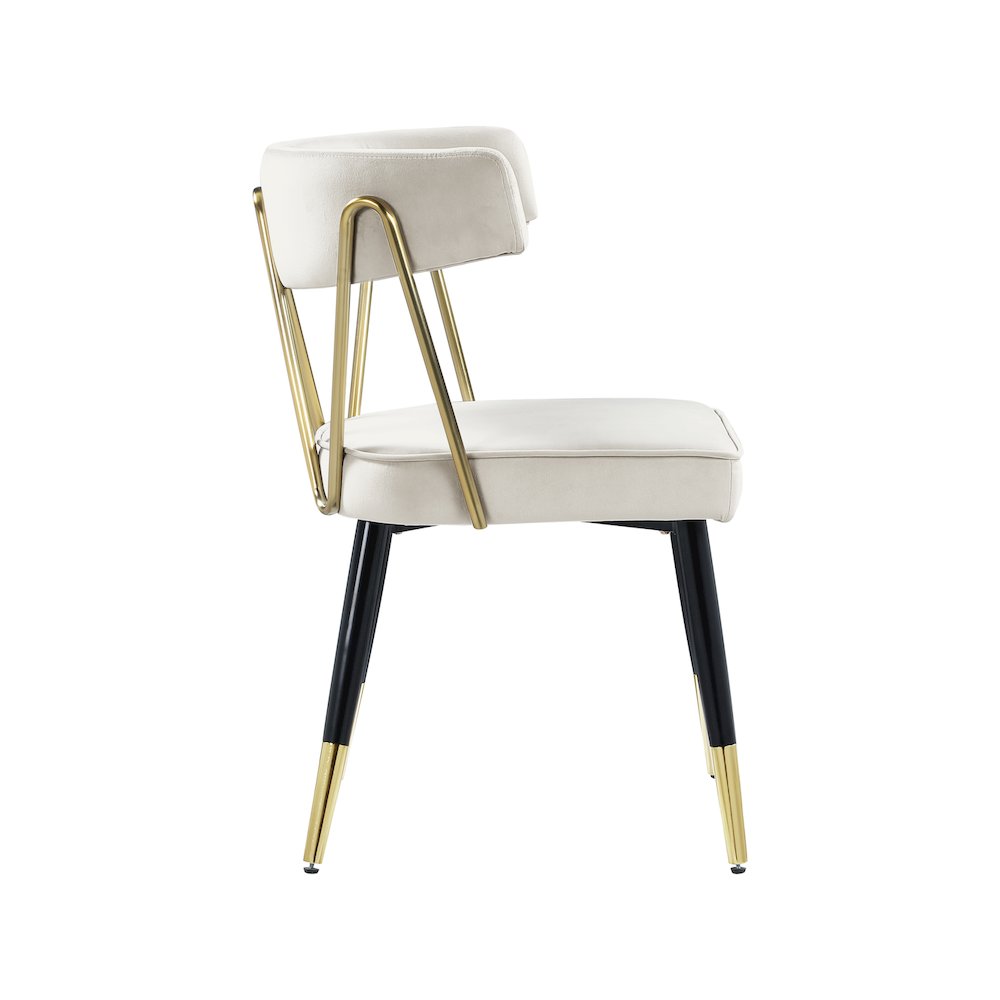Rheingold Cream Velvet Dining Chair, Set of 2. Picture 5