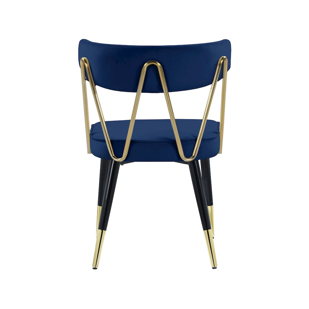 Rheingold Navy Velvet Dining Chair, Set of 2. Picture 3