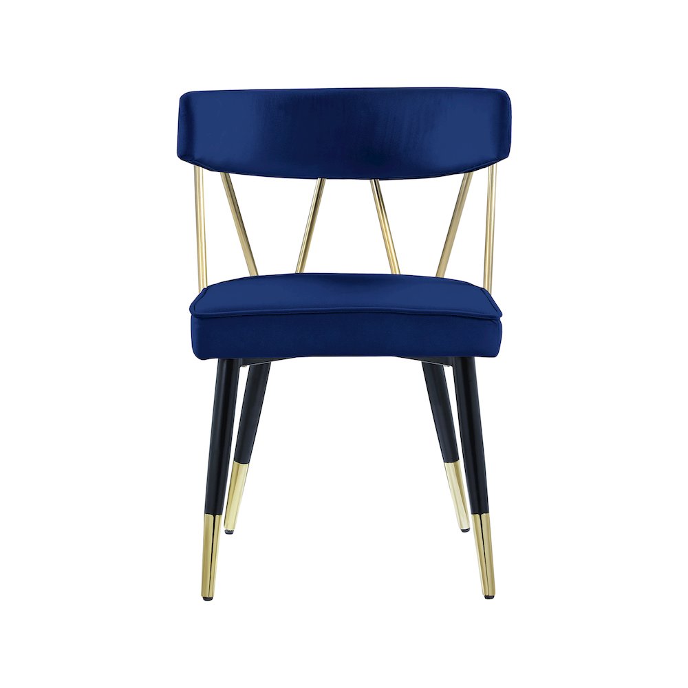 Rheingold Navy Velvet Dining Chair, Set of 2. Picture 4
