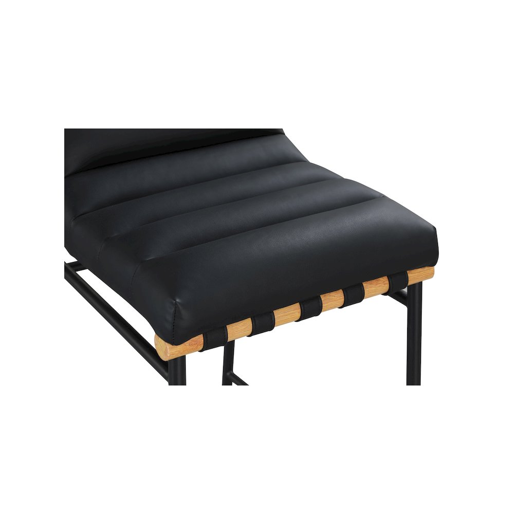 Burke Black Vegan Leather Counter Stool. Picture 5