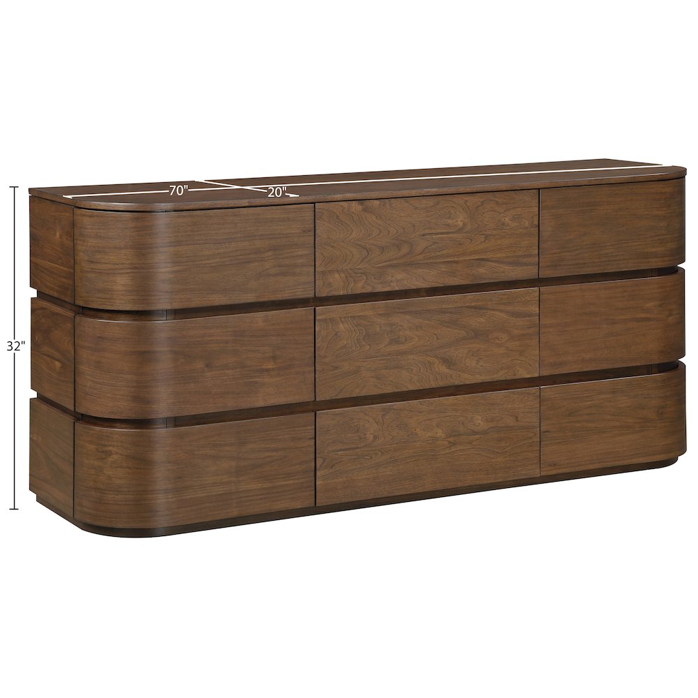 Annalise Brown Solid Wood Dresser. Picture 11
