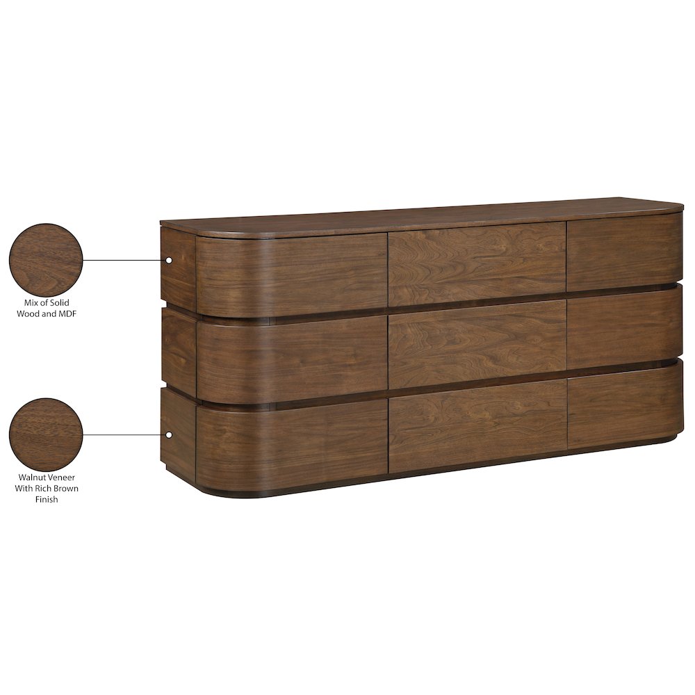 Annalise Brown Solid Wood Dresser. Picture 12