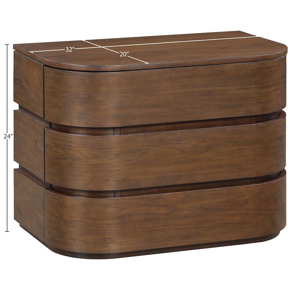 Annalise Brown Solid Wood Night Stand. Picture 11