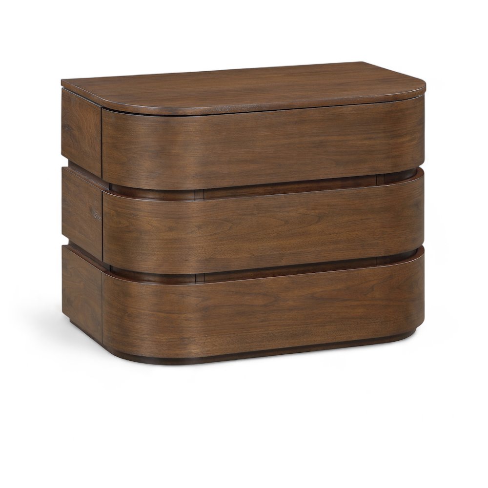 Annalise Brown Solid Wood Night Stand. Picture 1
