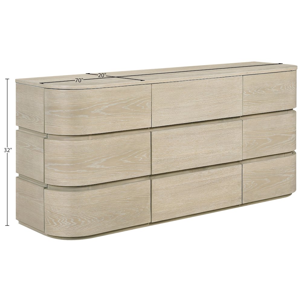 Annalise Natural Solid Wood Dresser. Picture 11