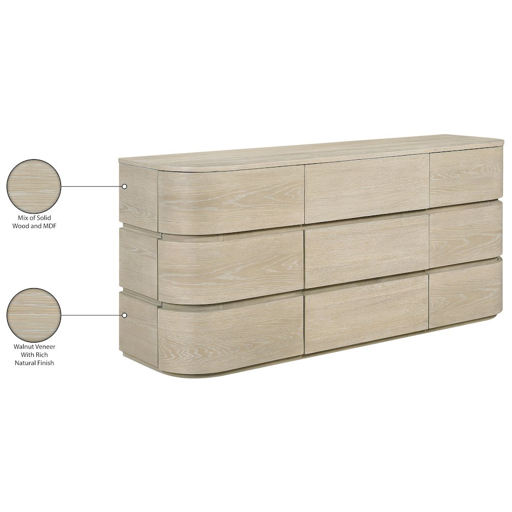 Annalise Natural Solid Wood Dresser. Picture 12
