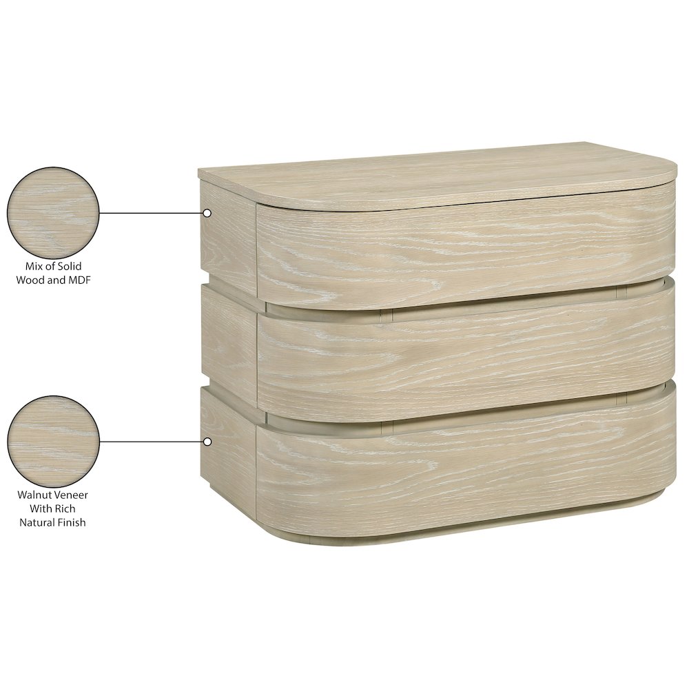 Annalise Natural Solid Wood Night Stand. Picture 12