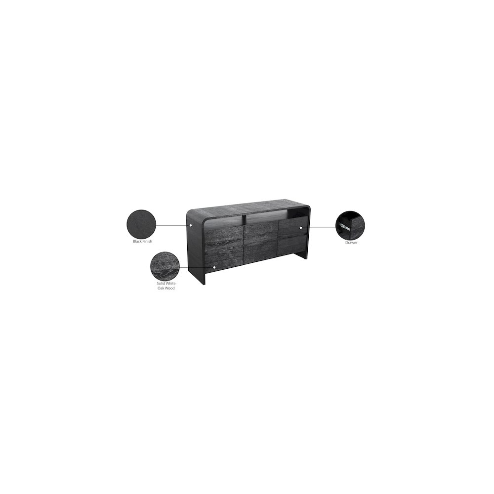 Cresthill Black Dresser. Picture 8