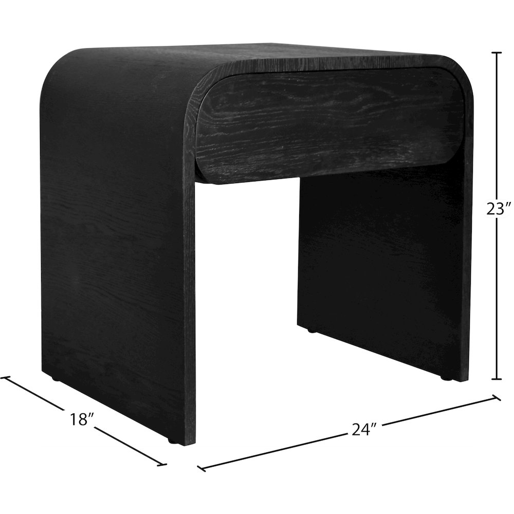 Cresthill Black Oak Night Stand. Picture 15