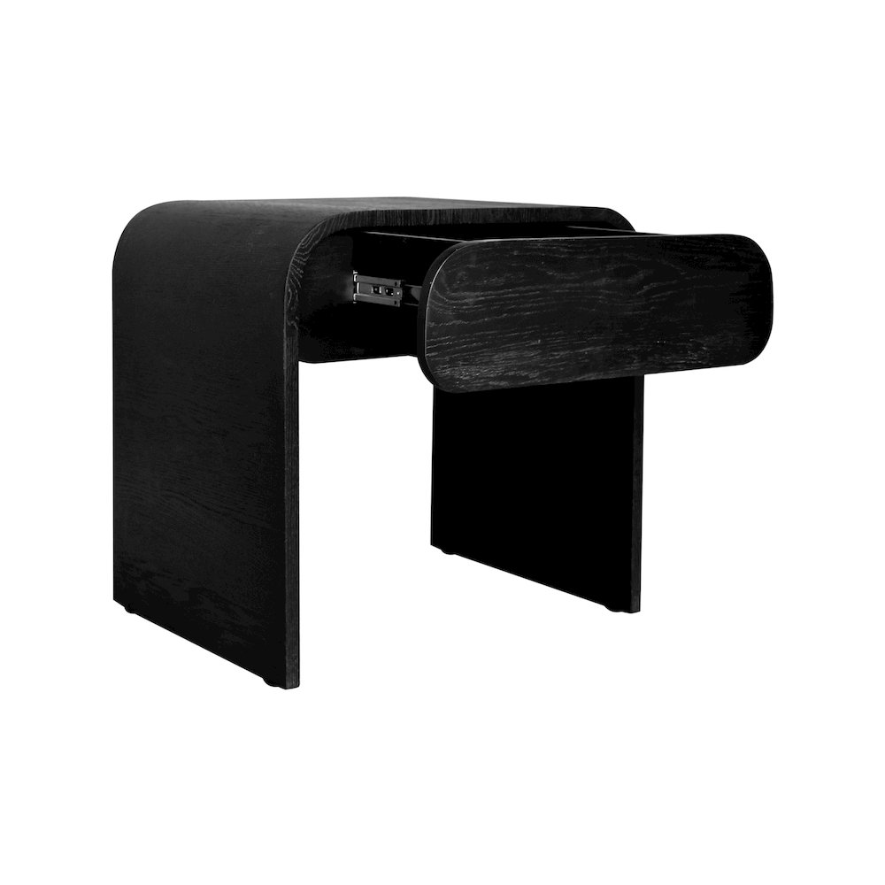 Cresthill Black Oak Night Stand. Picture 6