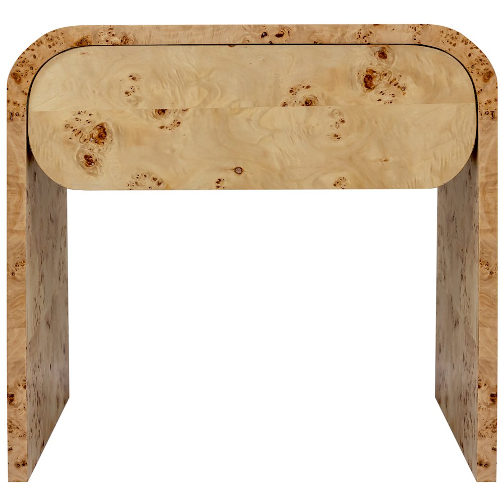 Cresthill Natural Burl Wood Night Stand. Picture 3