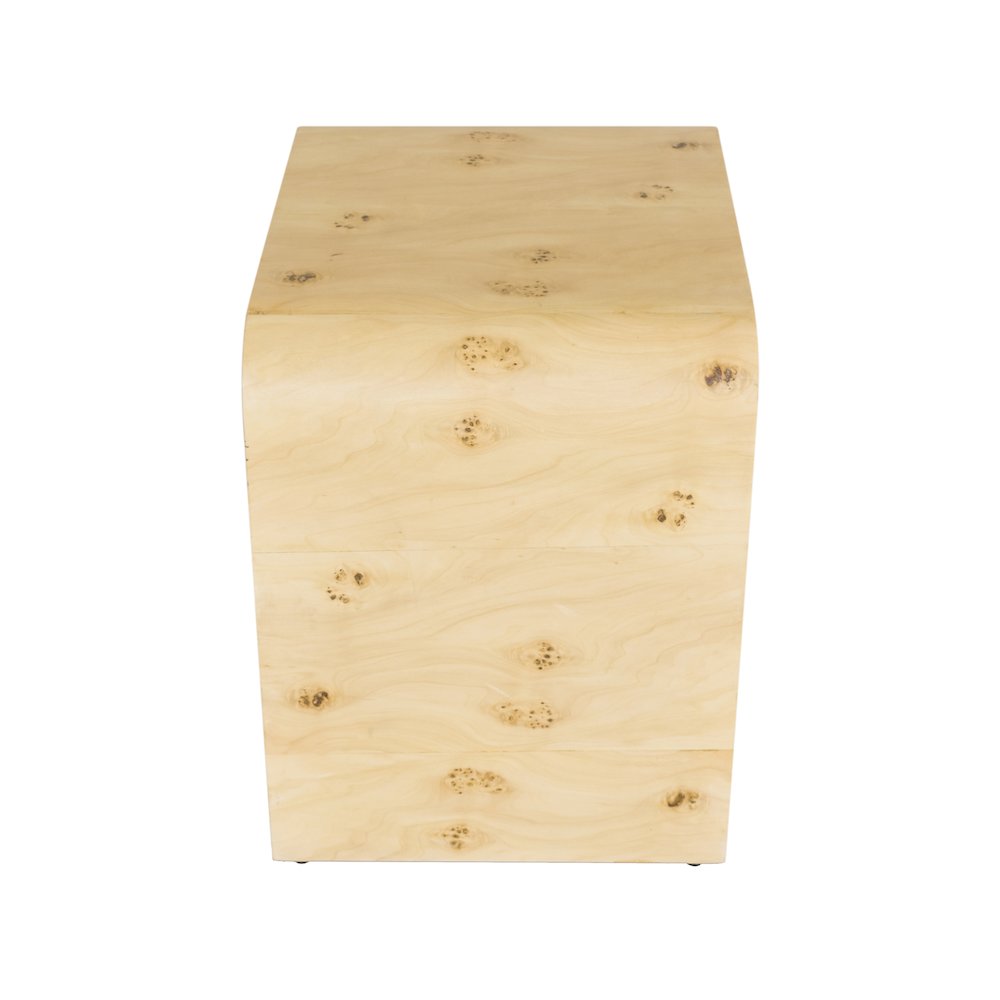 Cresthill Natural Burl Wood Night Stand. Picture 5