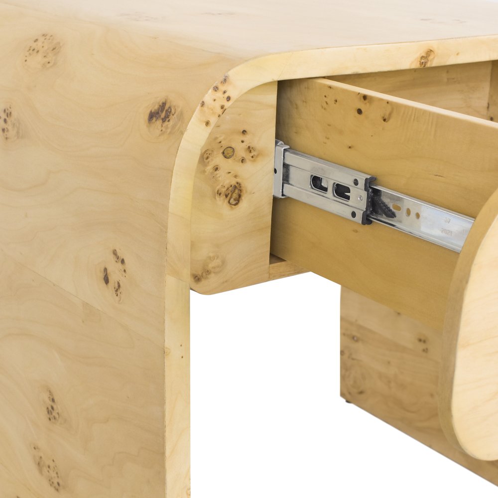 Cresthill Natural Burl Wood Night Stand. Picture 7