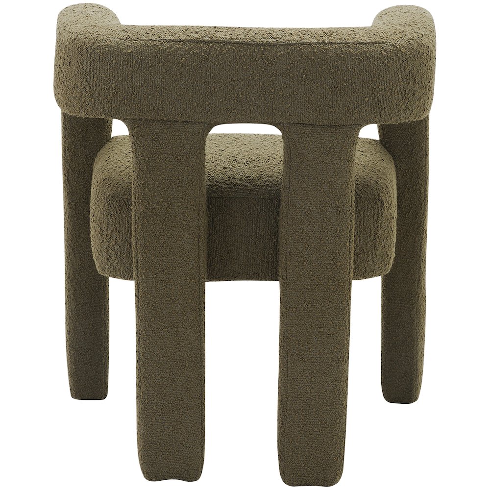 Athena Olive Green Boucle Fabric Accent/Dining Chair. Picture 2