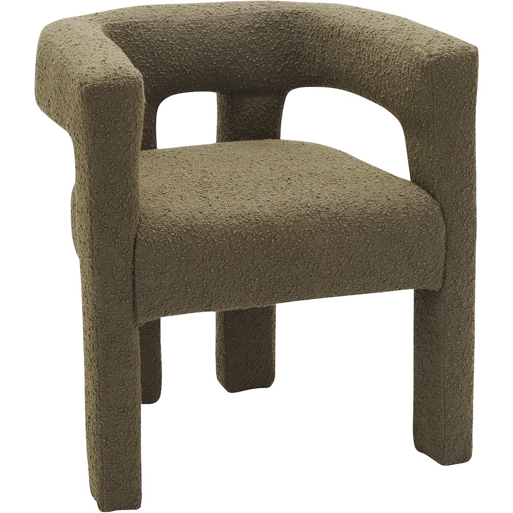 Athena Olive Green Boucle Fabric Accent/Dining Chair. Picture 4