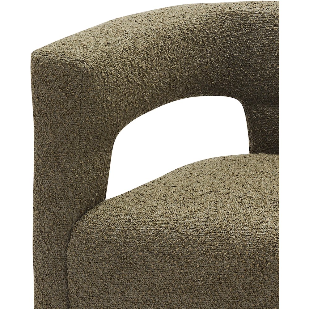 Athena Olive Green Boucle Fabric Accent/Dining Chair. Picture 5