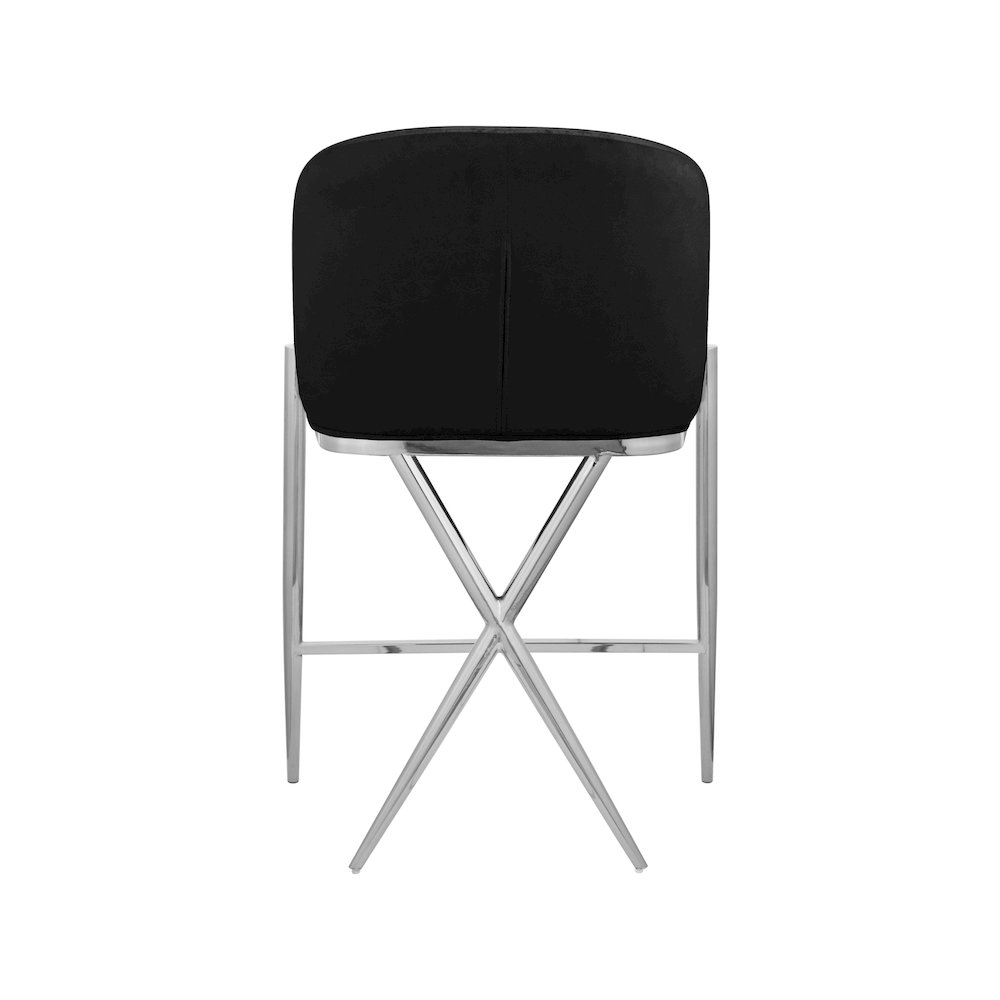 Xavier Black Velvet Counter Stool. Picture 2