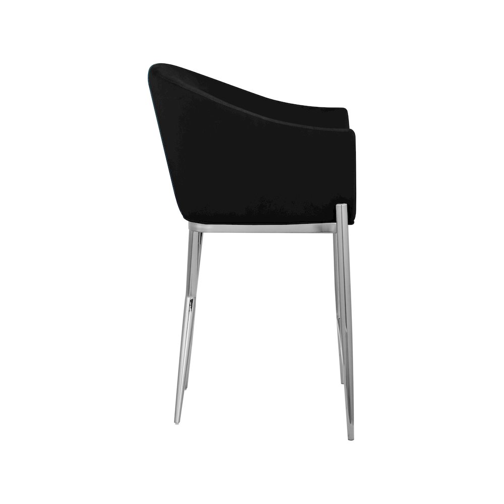 Xavier Black Velvet Counter Stool. Picture 4