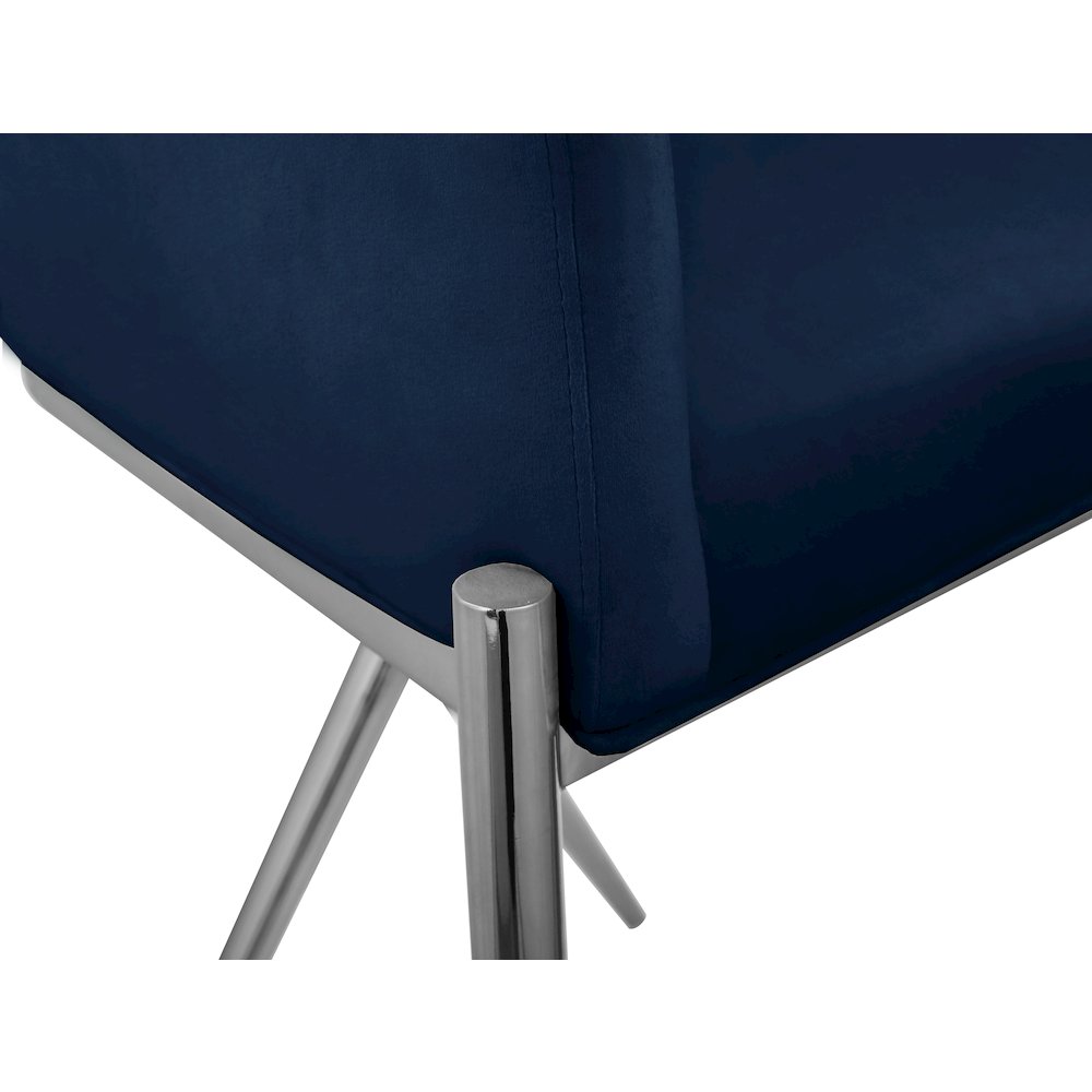Xavier Navy Velvet Counter Stool. Picture 5